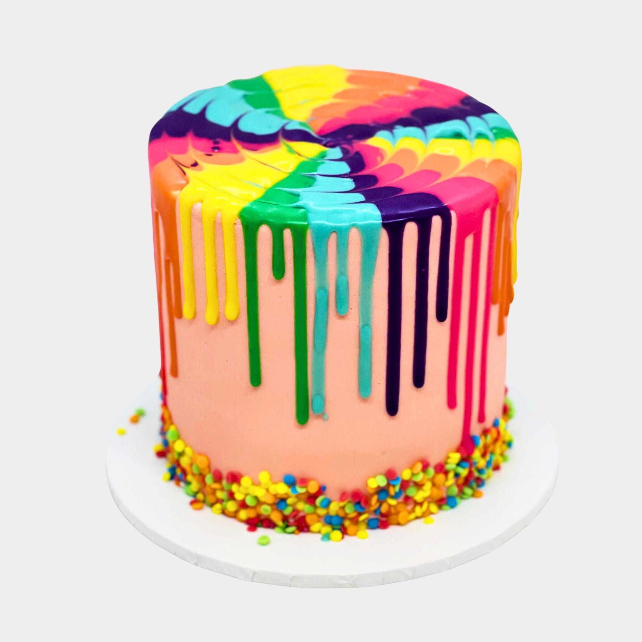 Rainbow Paint Drip Cake