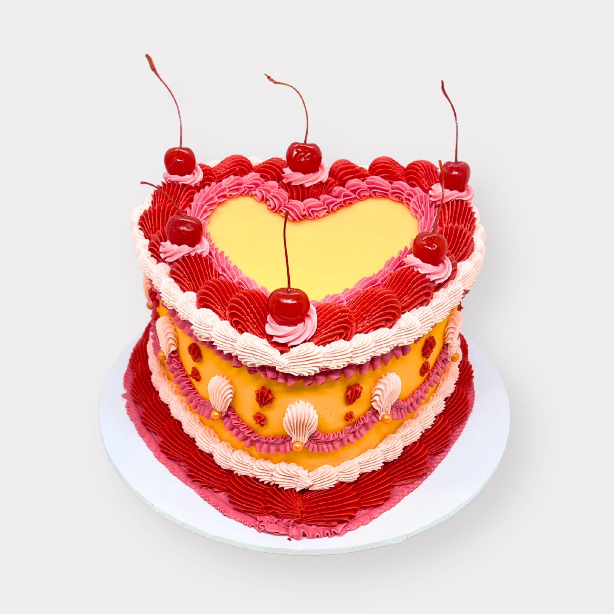 Vintage Heart Cake