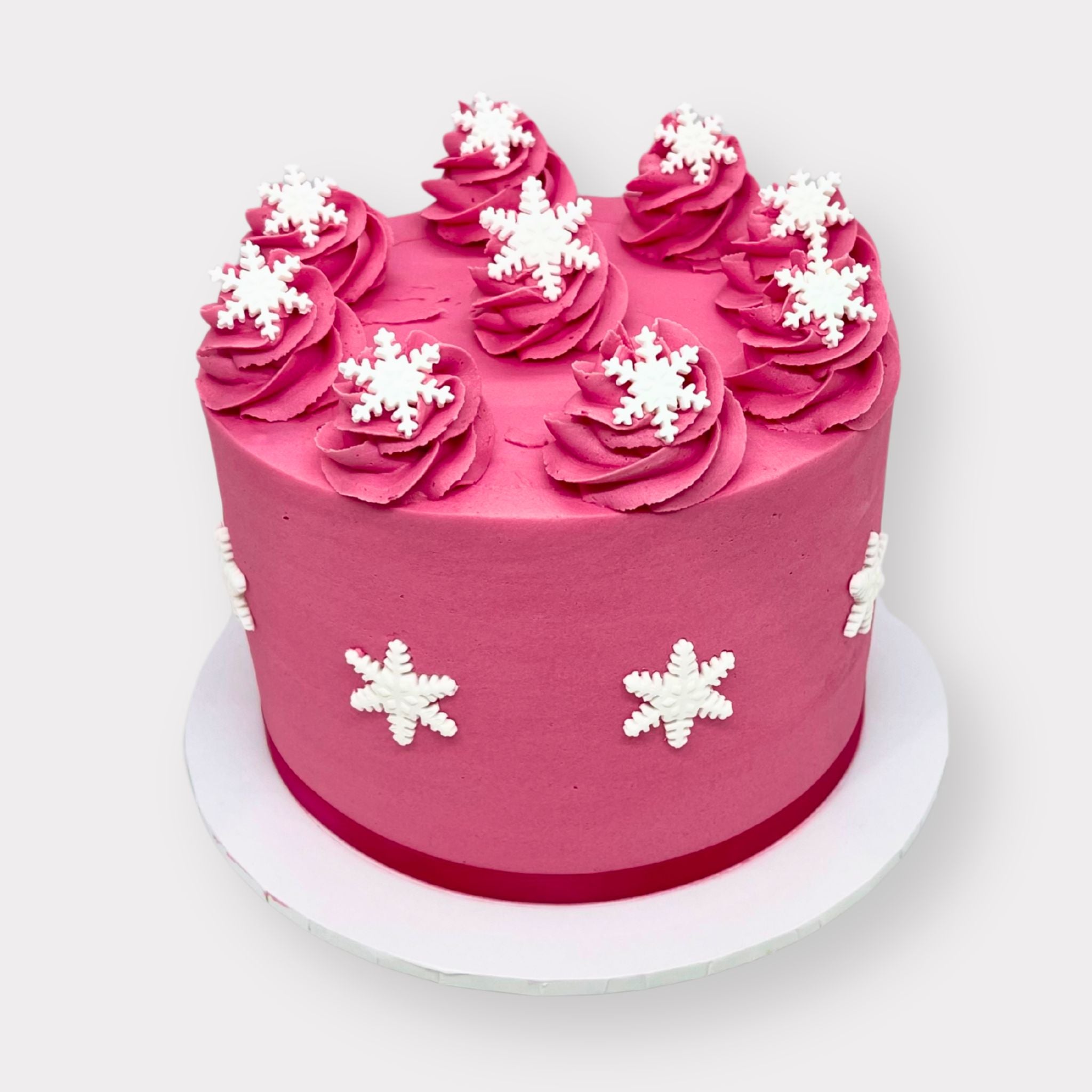 Pink Snowflake Cake