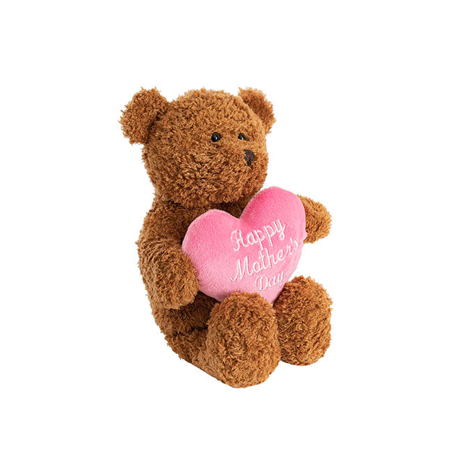 Happy Mother's Day Heart Brown Teddy Bear