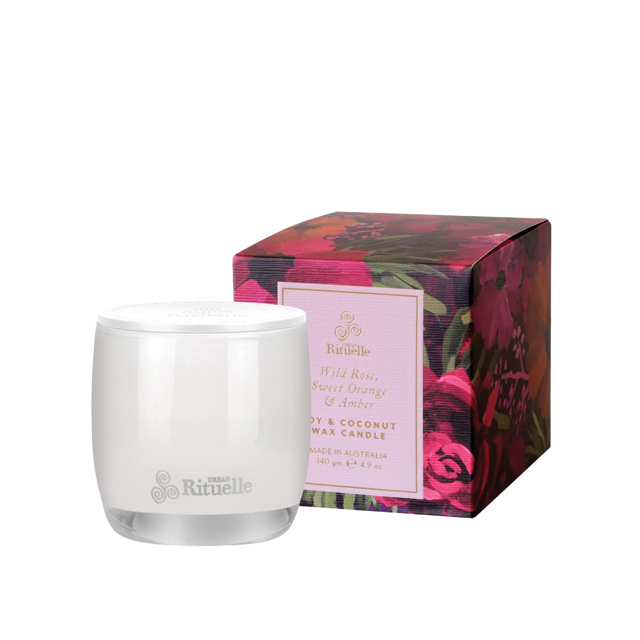 Wild Rose, Sweet Orange & Amber - Candle