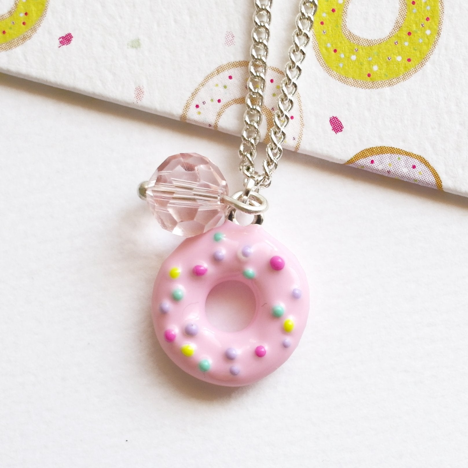 Pink Donut Necklace