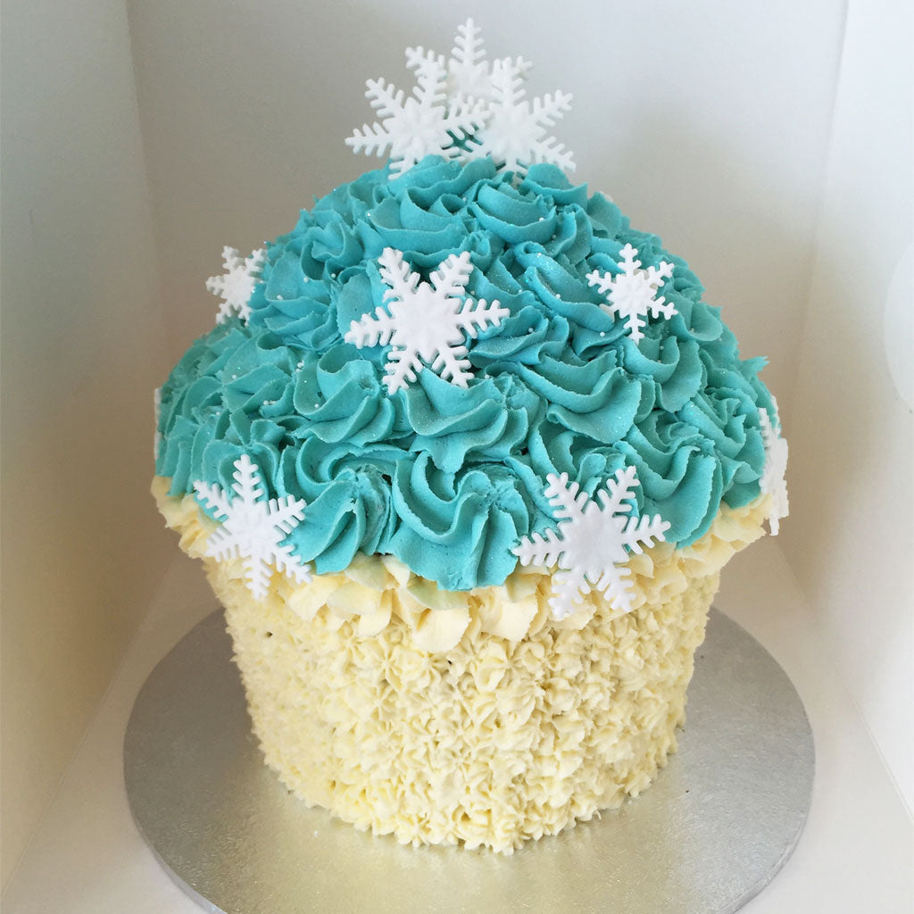 Giant Cupcake Snowflake Cake