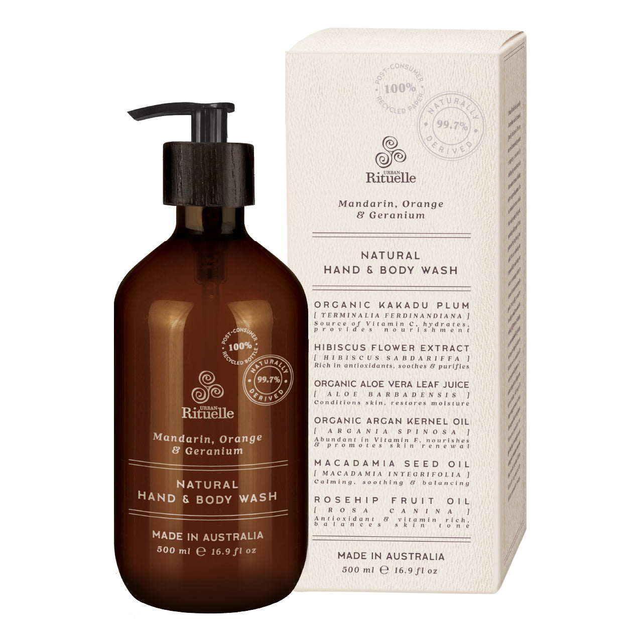 Organic Hand & Body Wash - Mandarin, Orange & Geranium