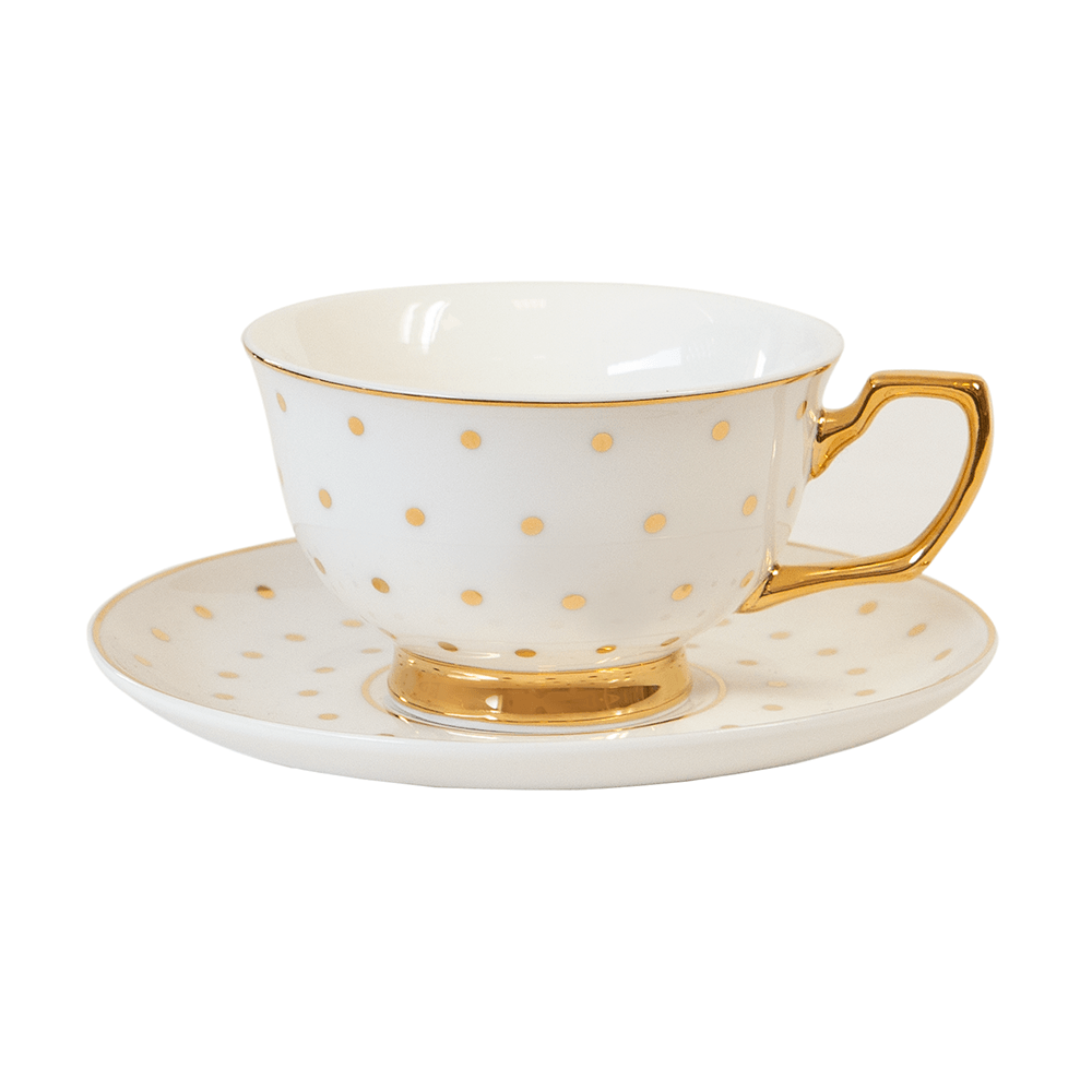 Teacup Polka Gold Ivory