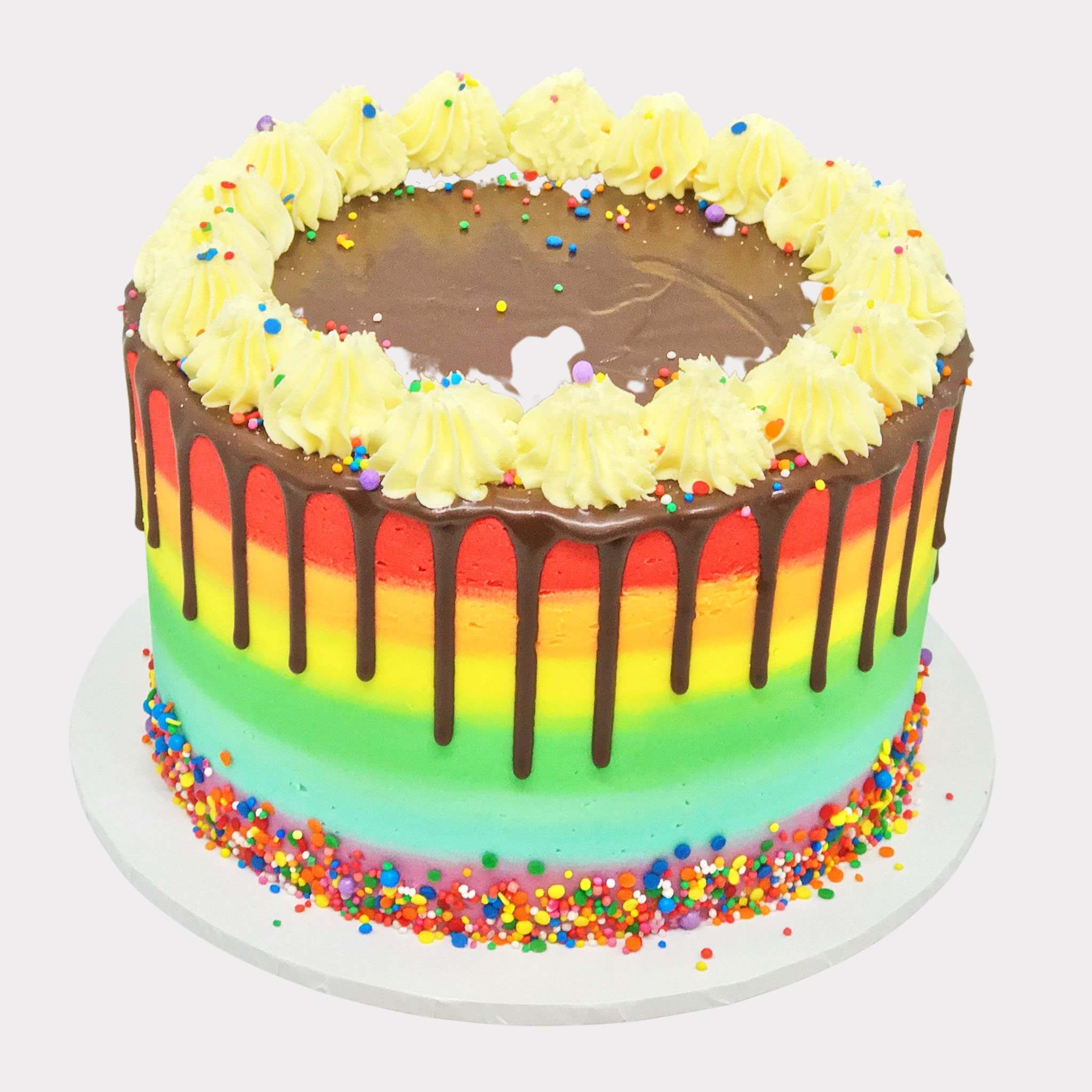 Rainbow Confetti Cake