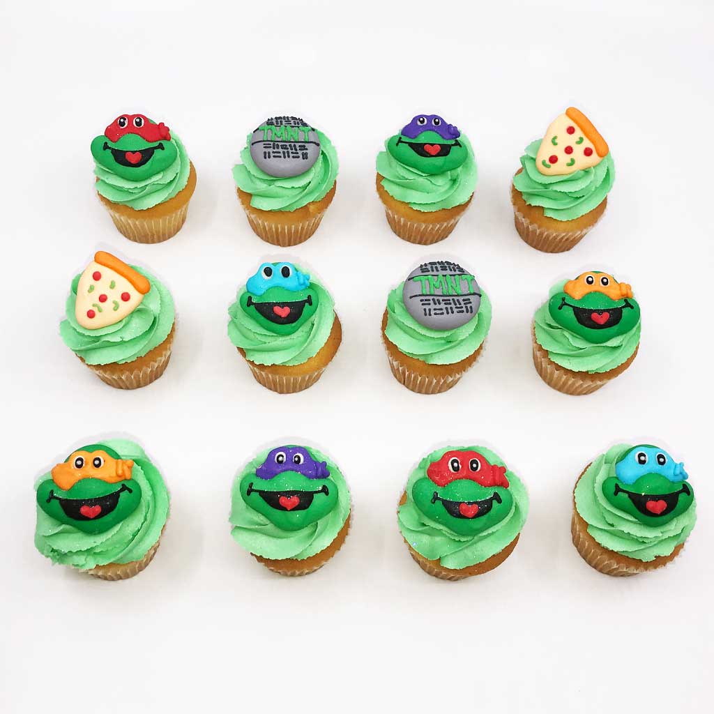 ninja turtle shell cupcakes