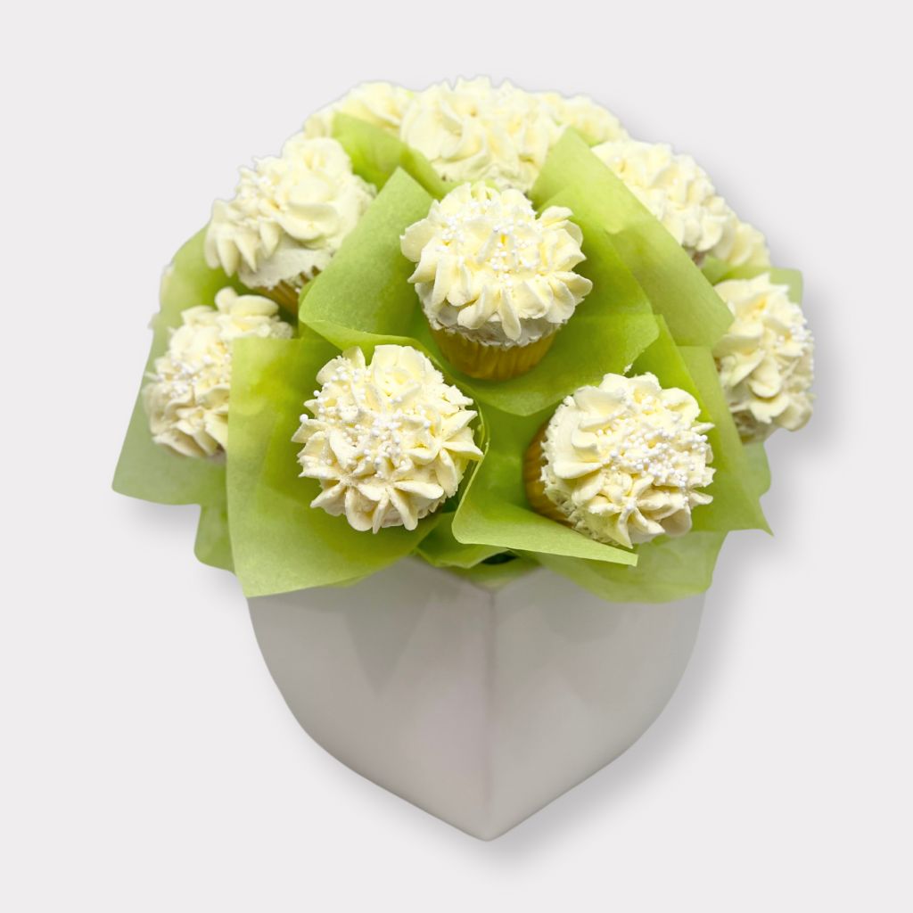 White Cupcake Bouquet