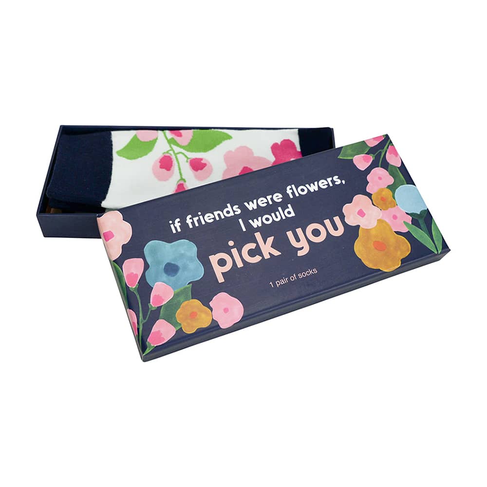 Boxed Jacquard Socks – If Friends Were Flowers