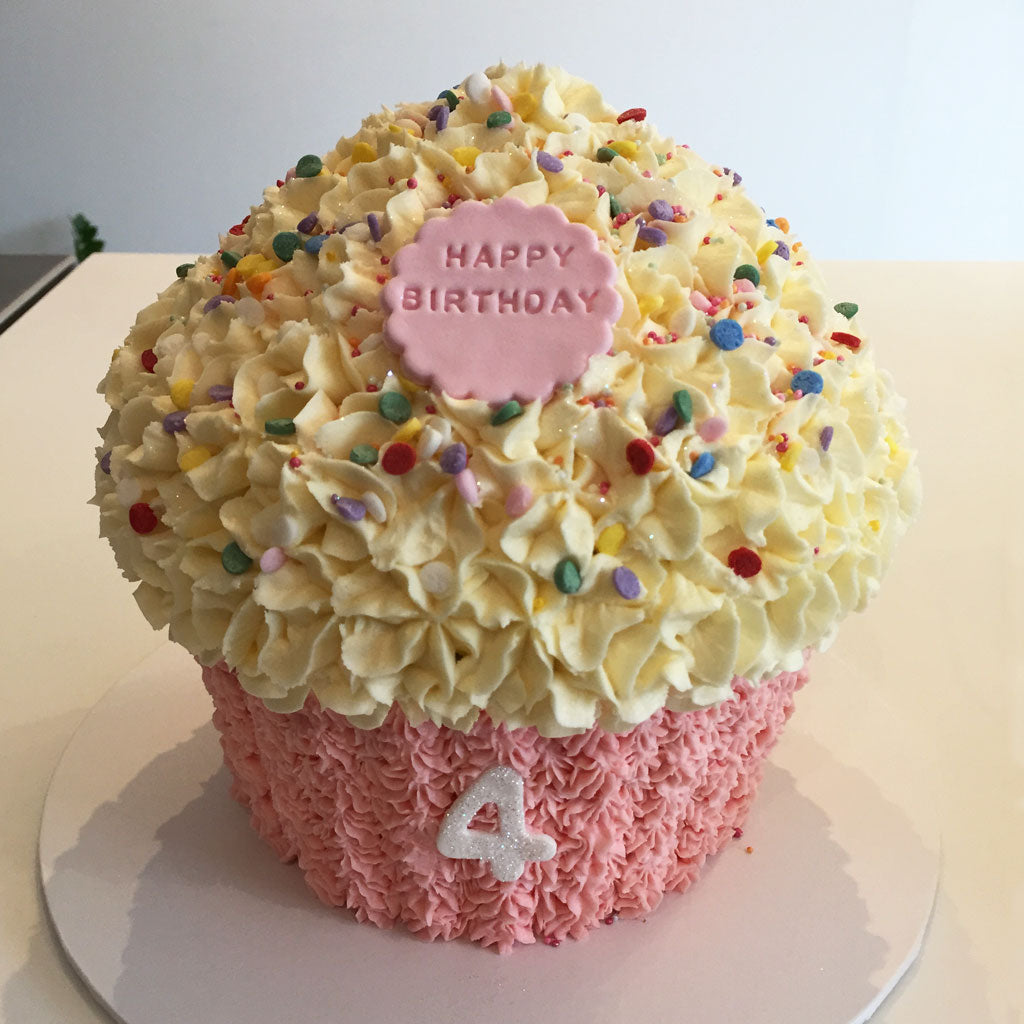 Giant Cupcake Confetti Cake