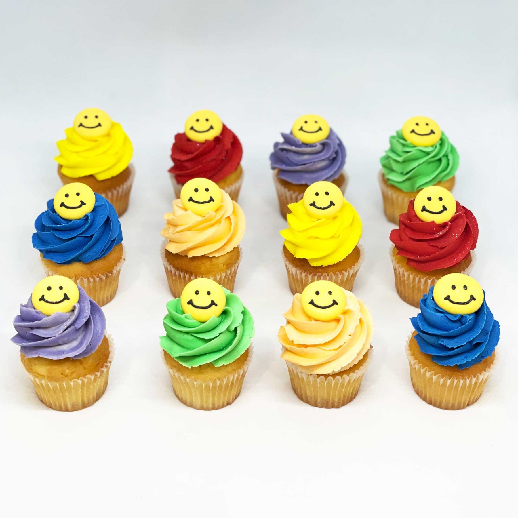 Smiley Vanilla Butter Cupcakes | The Cupcake Room