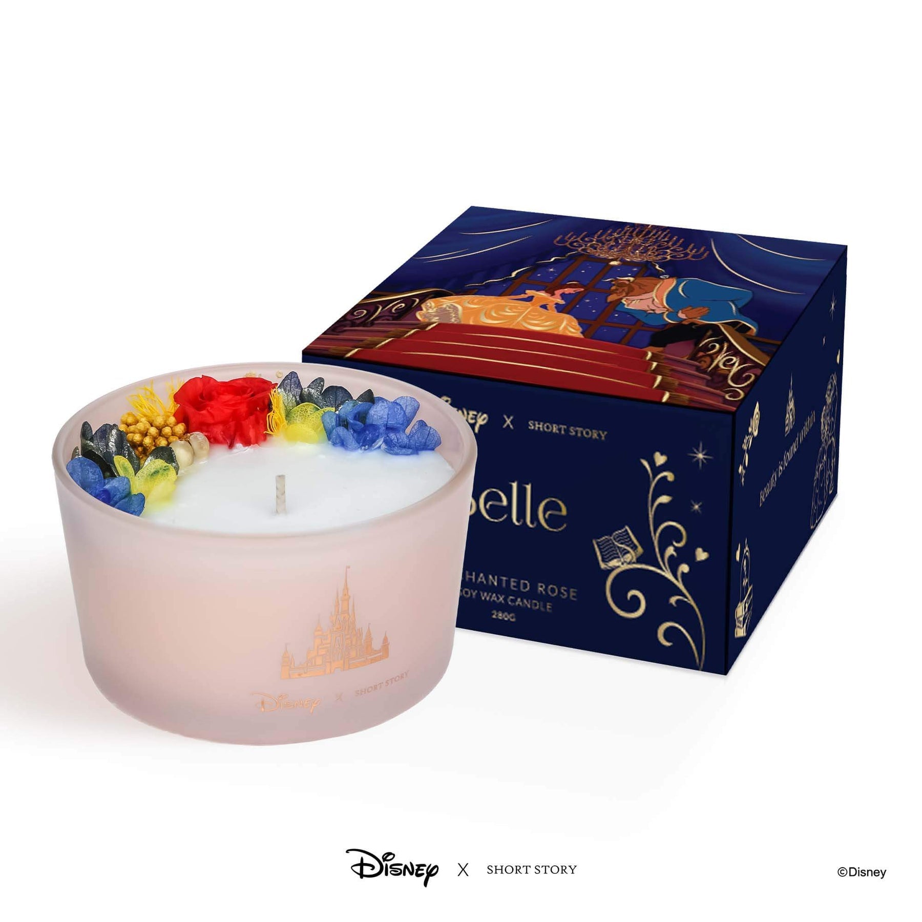Disney Candle Belle & Beast - ENCHANTED ROSE